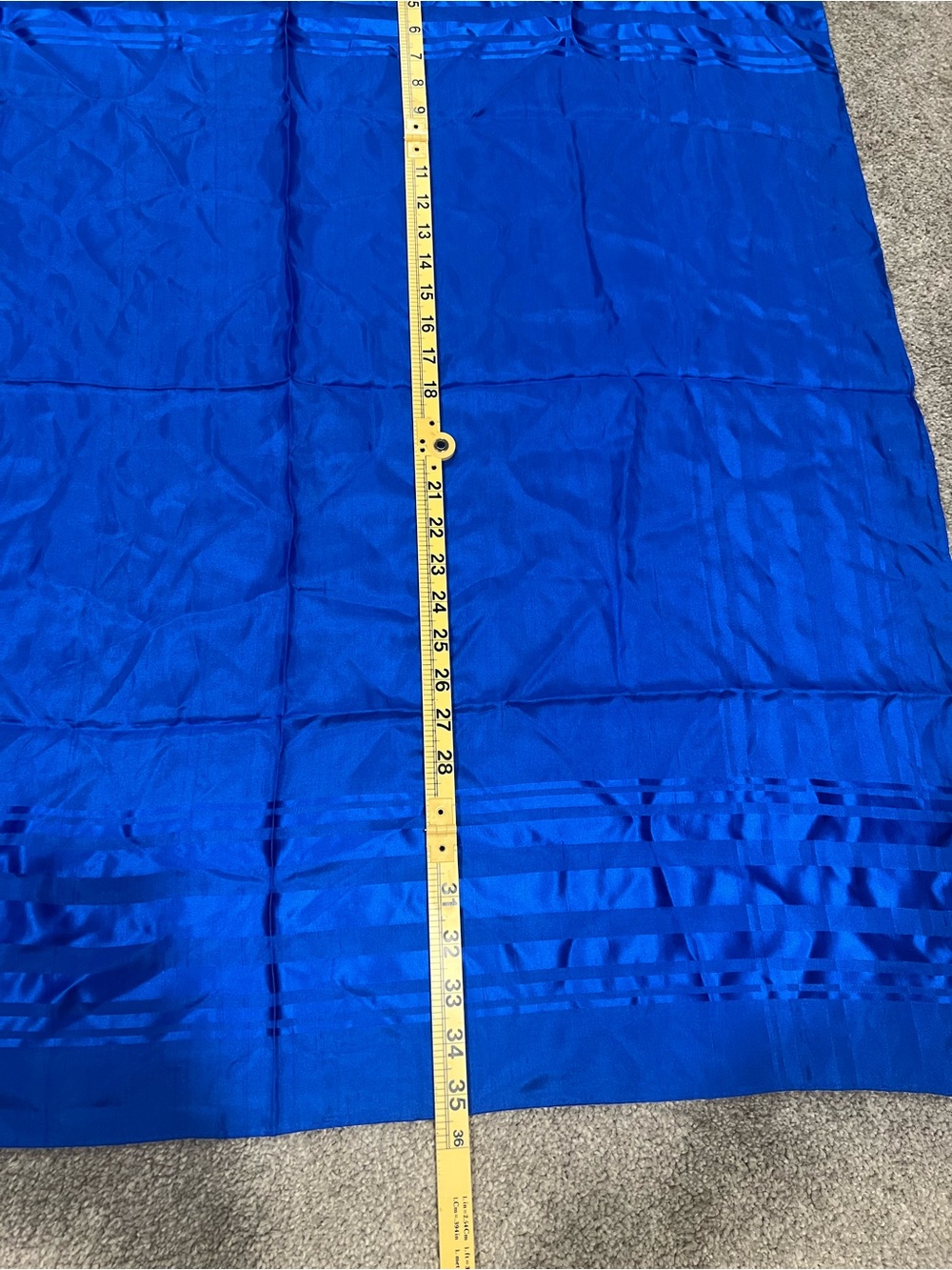Vintage Beautiful Blue Silk Scarf - Picture 4 of 4